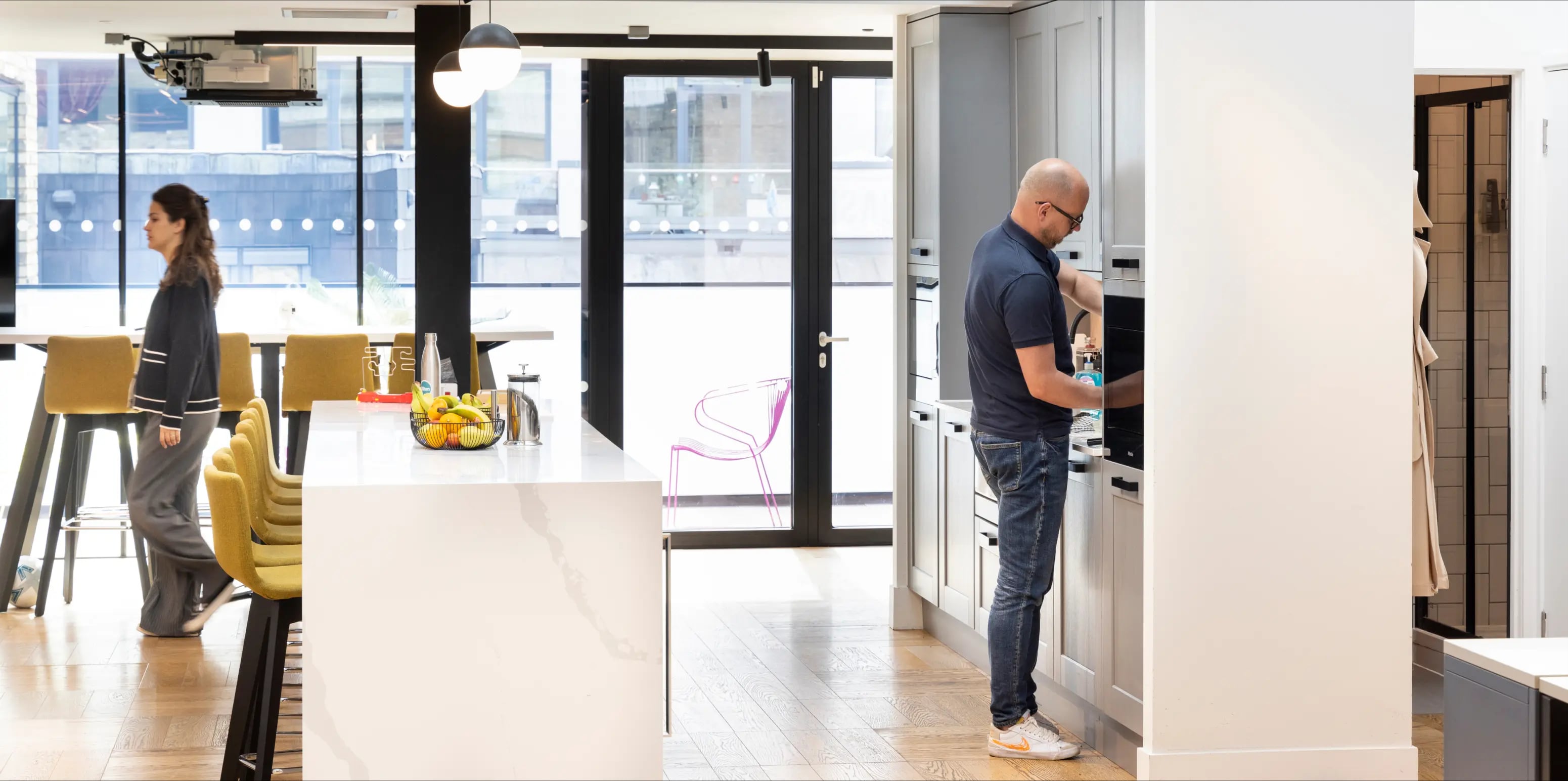 Open plan kitchen areas